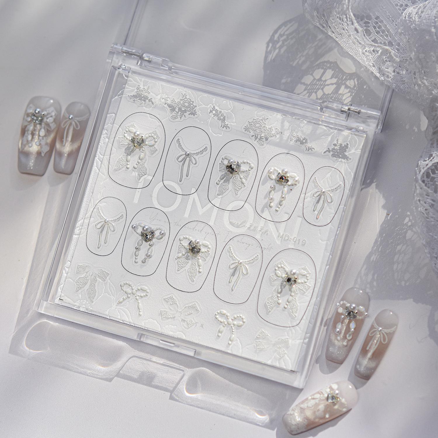 Tomoni Sparkly Bow Nail Art Rhinestone Mosaic Ornaments