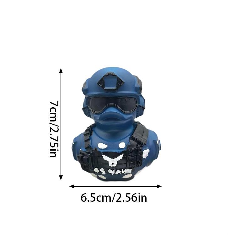 Military Resin Duck Sculpture Handmade Art Craft Home Office Desk Decor Veteran Tribute Collectible Gift Ornament