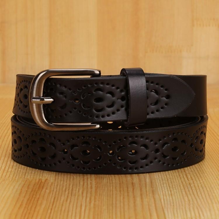 Retro Leather Waist Belt For Women With Twolayer Cowhide Material And Simple Pin Closure