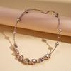 Retro imitation pearl irregular beaded collarbone necklace simple versatile necklace