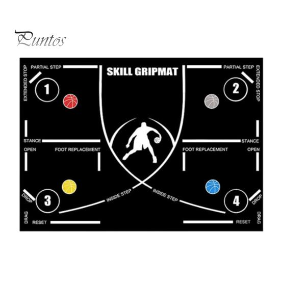 Basketball Footwork Trainer Training Mat Non-Slip Low Noise System Dribbling Agility Footstep for at Home Speed