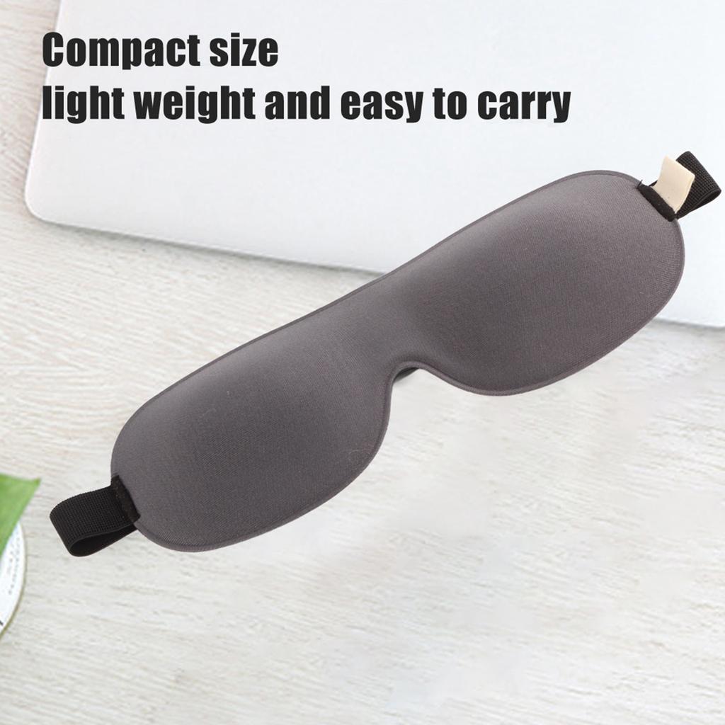 Light Blocking Sleeping Eye Mask Breathable Eyepatch Relieve Eyestrain for Men Women UseLight Gray