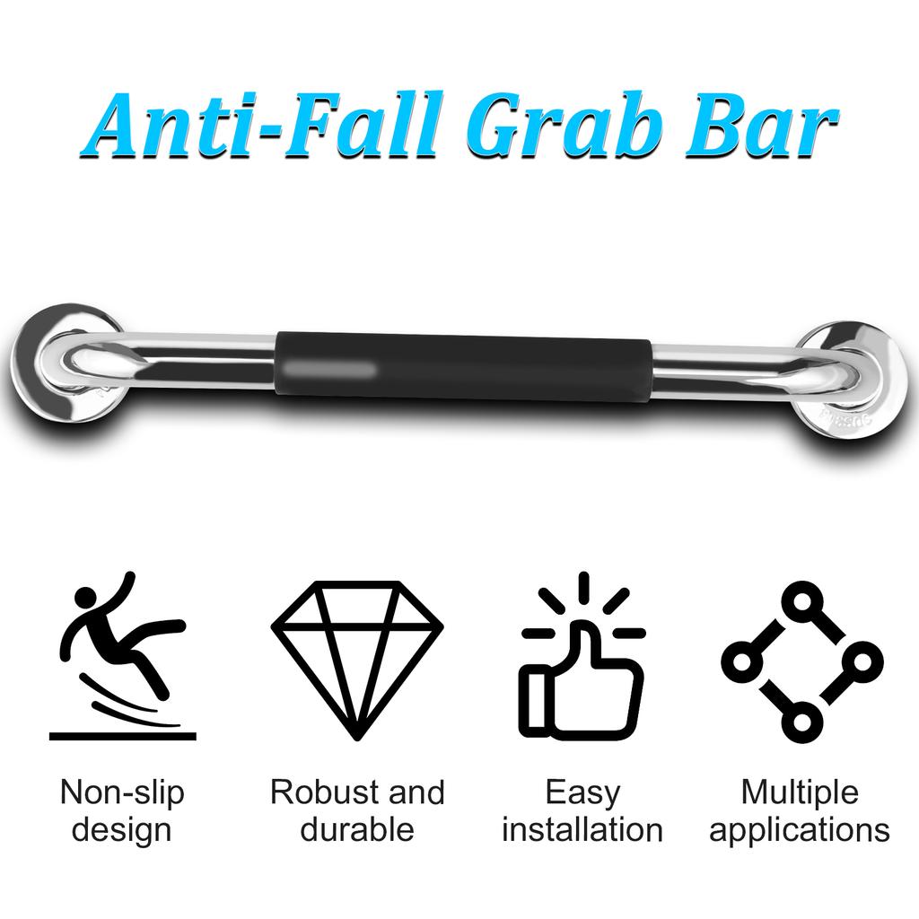Madlo na vanu 30/40 cm, nerezová sprchová rukojeť s protiskluzovým silikonovým úchopem, nástěnná protiskluzová bezpečnostní rukojeť