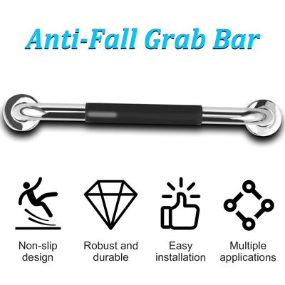 30/40cm Bathtub Grab Bar Stainless Steel Shower Handle with Anti-Slip Silicone Grip Wall-Mount Anti Slip Safety Support Handle