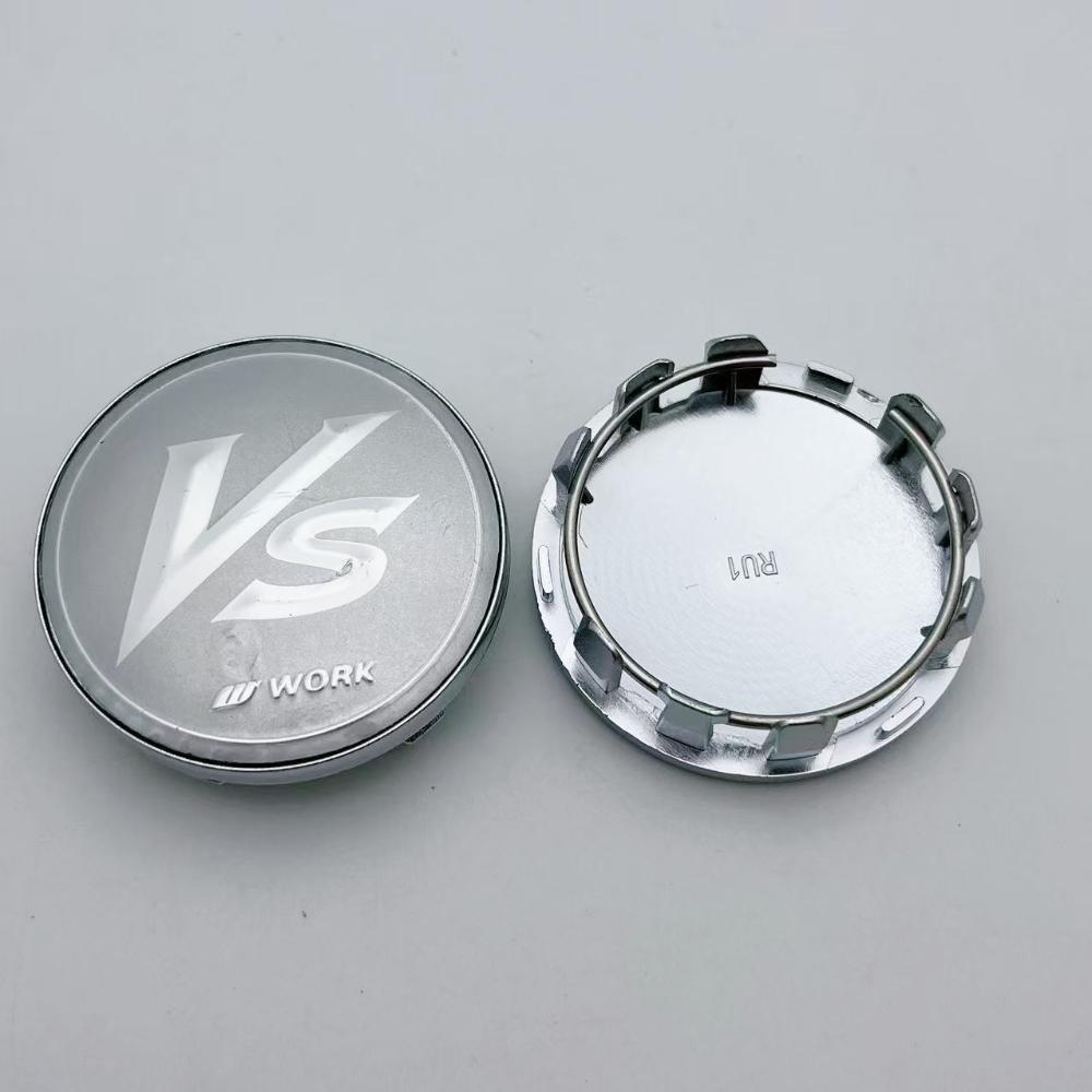 4pcs 59mm Car Wheel Center Caps With VS W Work Logo Emblem Wheel Hubcaps Auto Rim Center Cover Replace Car Styling Accessories