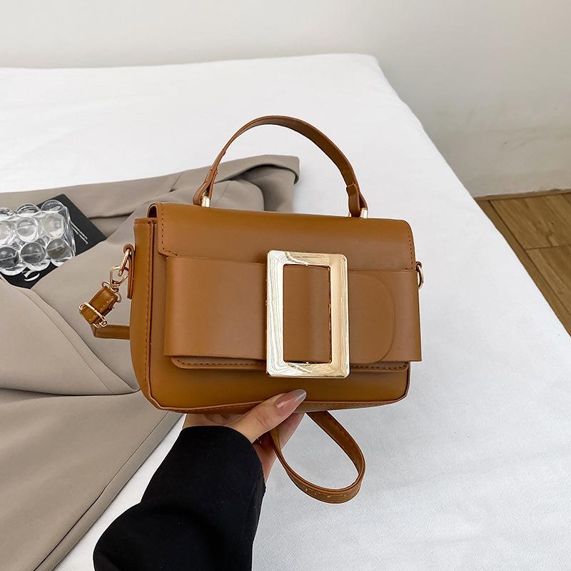 

High-end bag women s new fashionable versatile shoulder messenger bag fashionable retro commuter small square bag коричневый