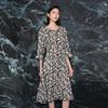 Sancai 100% Cotton Floral A-Line Midi Dress