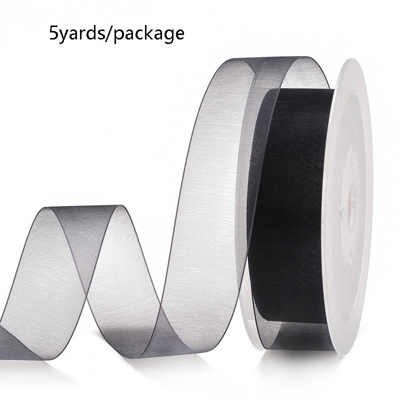 5 Yards Sheer Chiffon Ribbon Suitable for Gift Wrapping, Wedding Decor, Home Decor, Girl Hair Accessories Handmade DIY