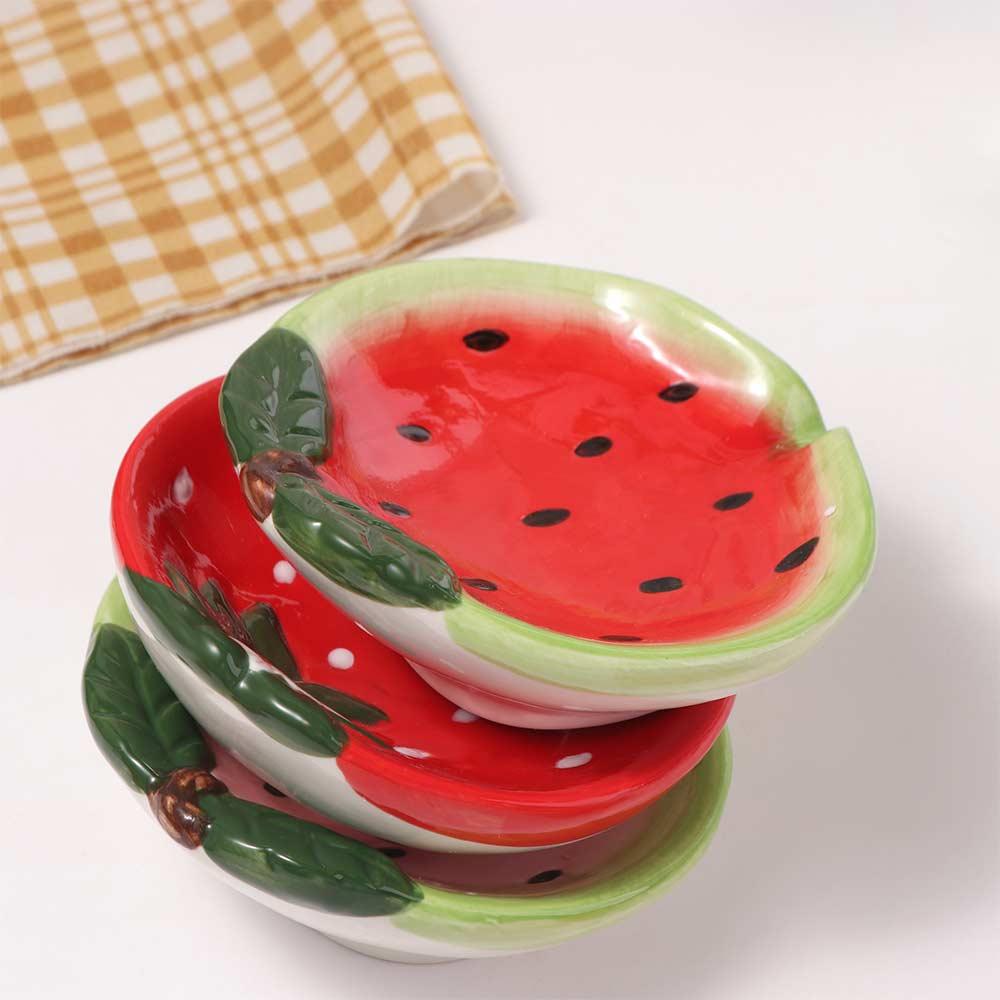 Cute Soap Storage Box Strawberry Soap Tray Decorative Storage Rack Ceramic Soap Box Household