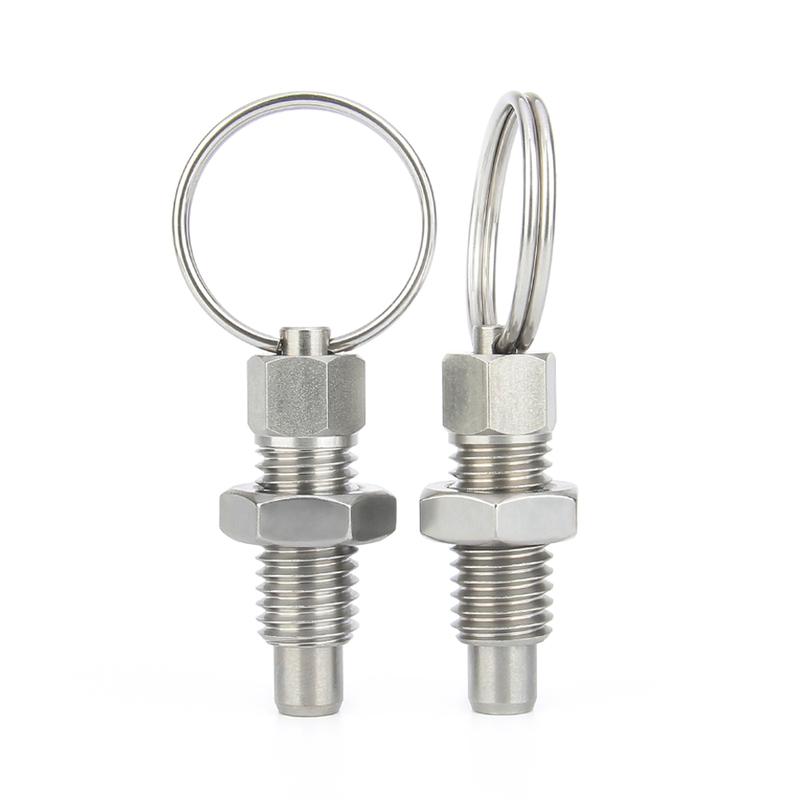 Einziehbarer Indexkolben mit Feder aus Edelstahl, Zugring-Indexkolben