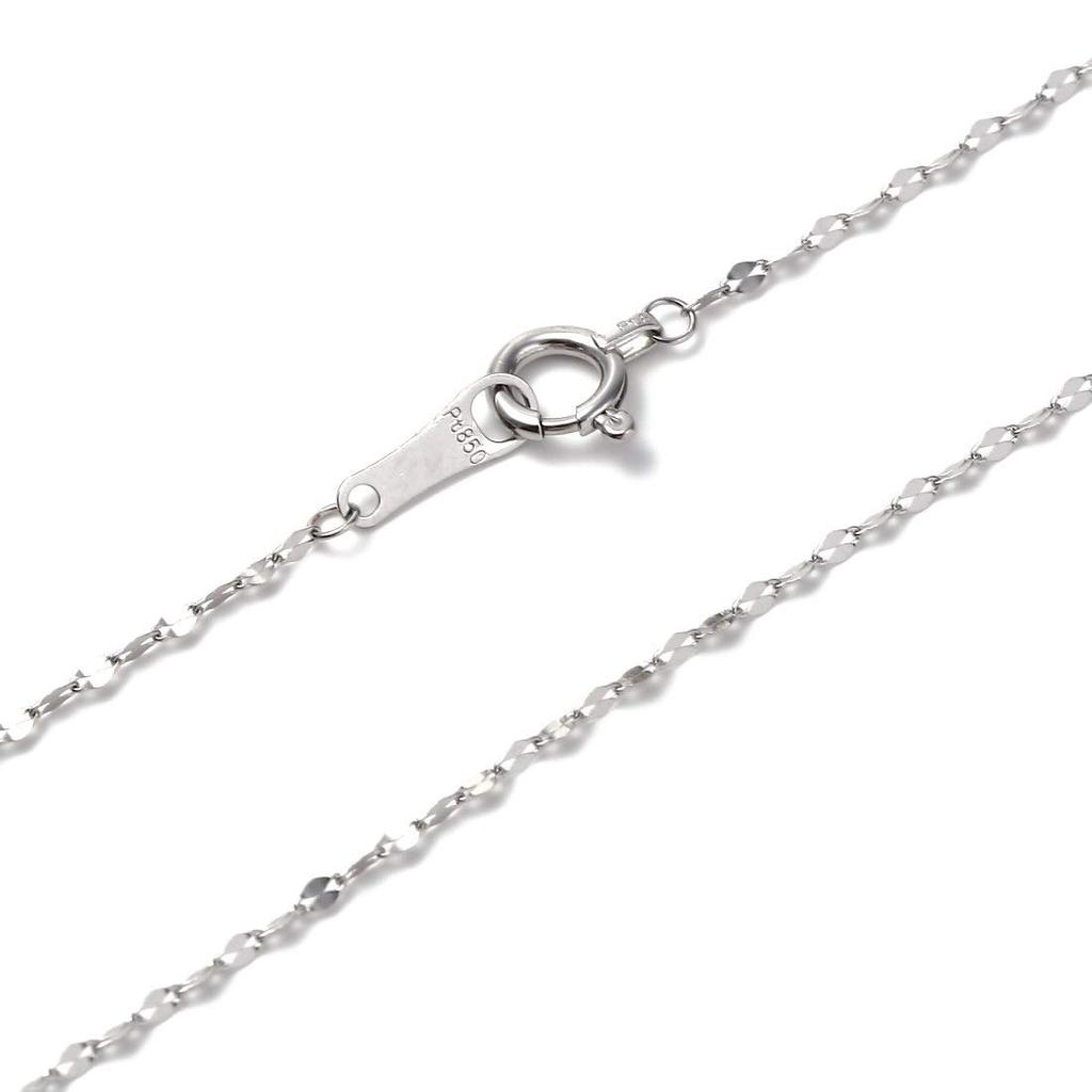 Goods Petal Necklace Platinum Pt850 [Happy Shop] Chain, 40cm, 1.2mm Wide,