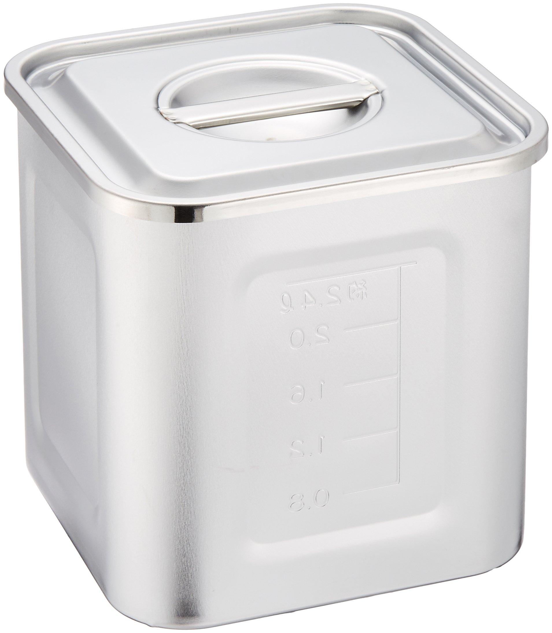 Yamashita Kogeisha AG 21-0 Graduated Square Kitchen Pot 15cm (3.1L) 04-0224-0410