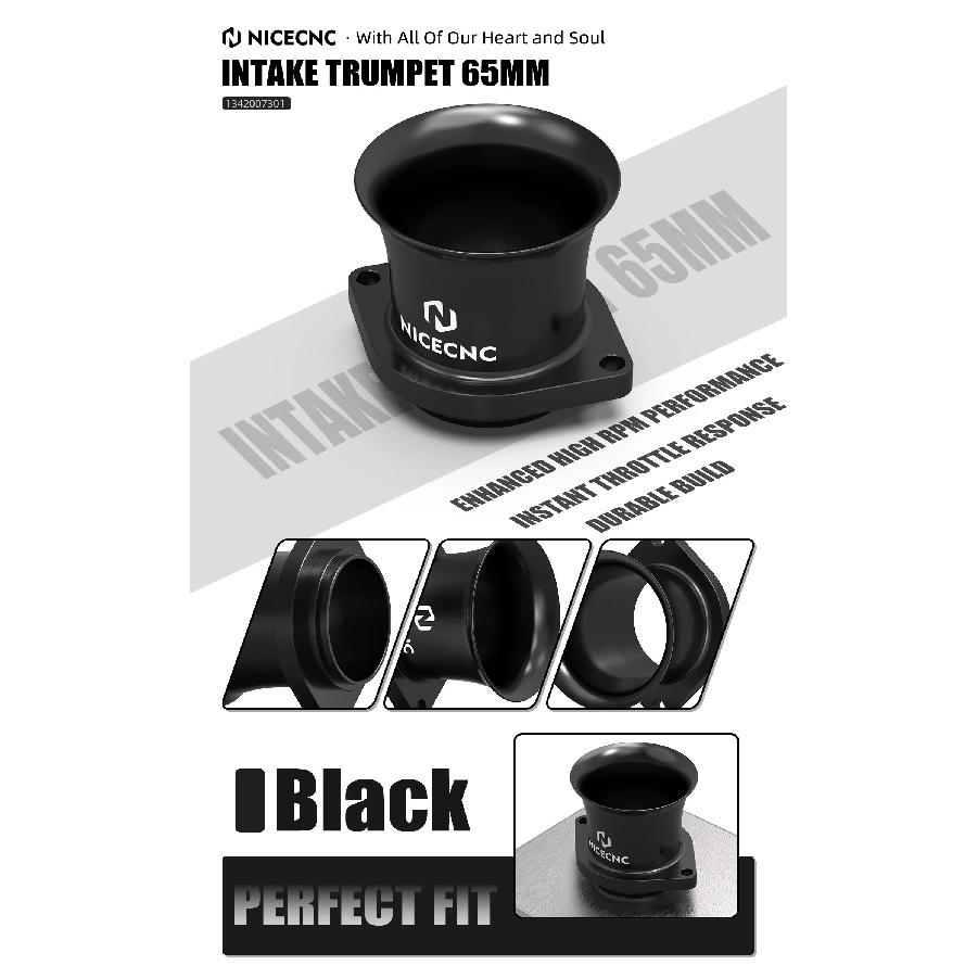 NICECNC For KTM 1290 Super Adventure /R/S/T 2013-2024 Shortened Intake Trumpet 65mm Fit KTM 1190 1290 ADVENTURE /R/S/T 2013-2024