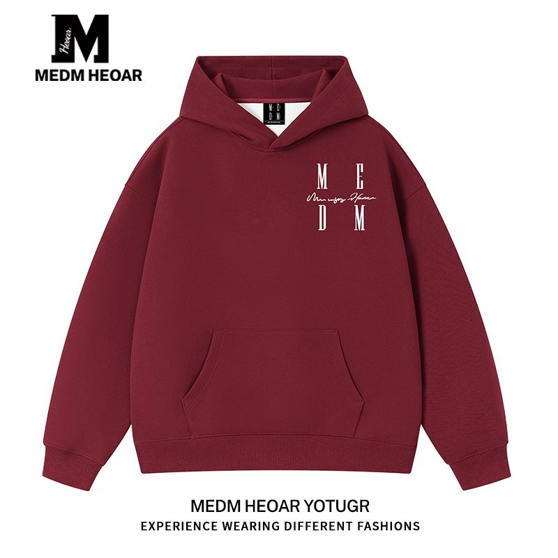 [Three Labels Complete] Medm Heoar [Same Style as Wang Heyi] American Hoodie Couple Fashion Brand Top