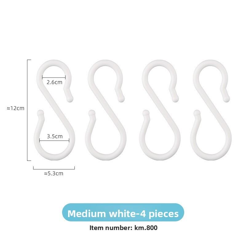 Plastic S Hooks For Home Organization With Double Hooks Load Capacity For Diy Closet Storage