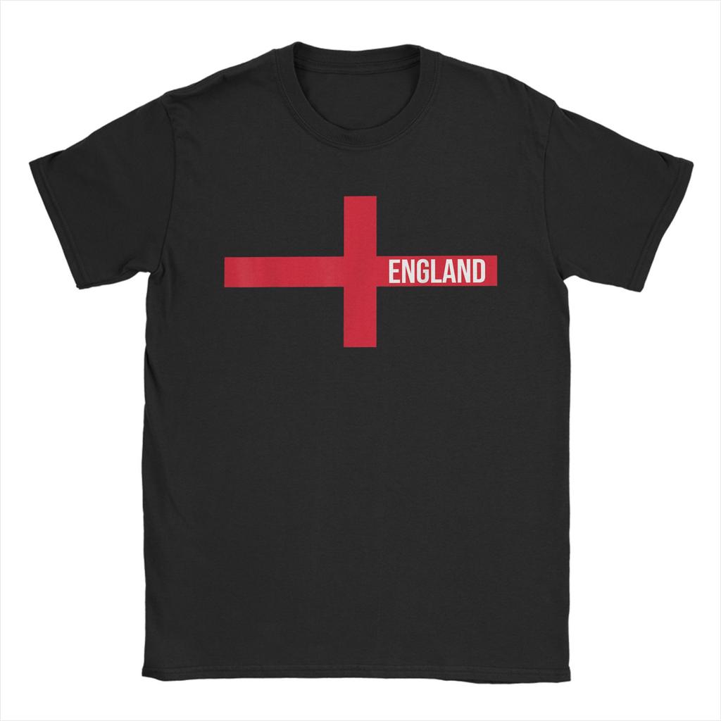 England St Georges Cross Flag English Men T Shirt Novelty Tees Short Sleeve O Neck T-Shirts Cotton Plus Size merch