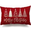 1/2pcs Terylene Throw Pillow Covers Red 12*20 Inch Christmas Decorated Pillowcase Decorative Throw Pillow Cover Sofa