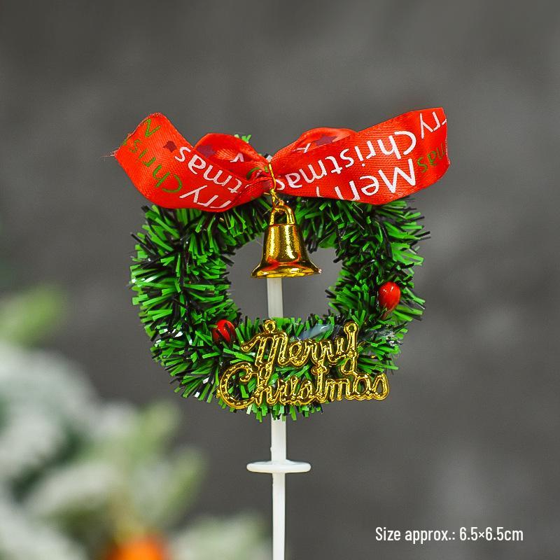 Popular Soft Glue Christmas Cake Ornaments: Santa Claus & Snowman Inserts for Holiday Party Desserts
