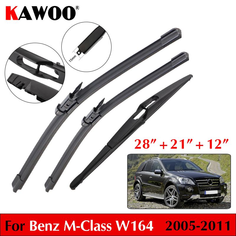 28"+21"+12" Car Wiper Blade For Mercedes-Benz M-Class W164 2005-2011 Windscreen Front Rear Wipers Blade Set Auto Accessories