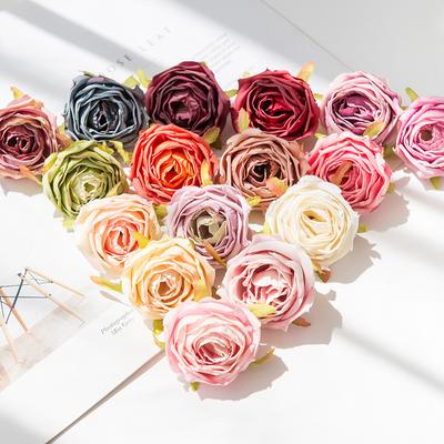 5 Stück Künstliche Blumen Rosenkopf Weihnachtsdekorationen Zuhause Hochzeit Brautstrauß Accessoires Girlandenmaterial DIY Party