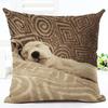 Cute Dog Printing Cushion Cover Cotton Linen Dog Throw Pillow Case For Sofa Decorative Pillowcase Cover Almohada Zt86