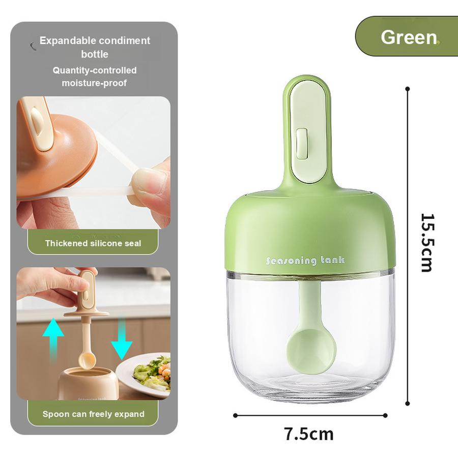 Seasoning Can Salt MSG Spice Box Household Kitchen Airtight Moisture-Proof Seasoning Bottle Dispenser Salt Bottle