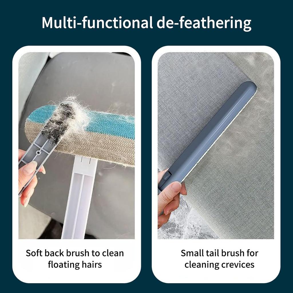 4-in-1 Pet Hair Remover Broom – Multifunctional Brush for Carpets, Rugs, Couch, Tile & Window Screens – Easy Clean Tool with Handle