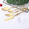 4Pcs Gold Cutlery Set 304 Stainless Steel Tableware Dinnerware Set Matte Knife Fork Spoon Flatware Luxury Fashion Silverware Set