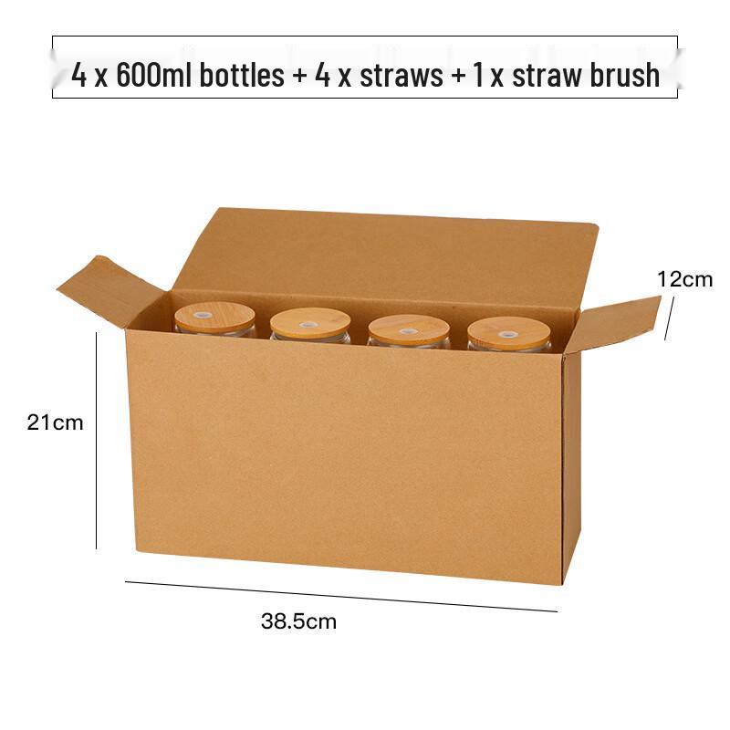 High Borosilicate Glass Drinkware Set with Straws