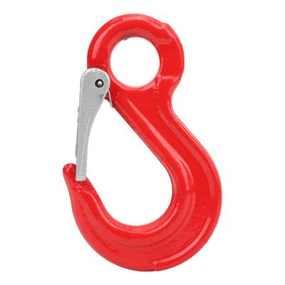 2Ton Round Fixed Eye Lifting Hook with Latch Alloy Steel Crane Hoist Hook for Ship Construction