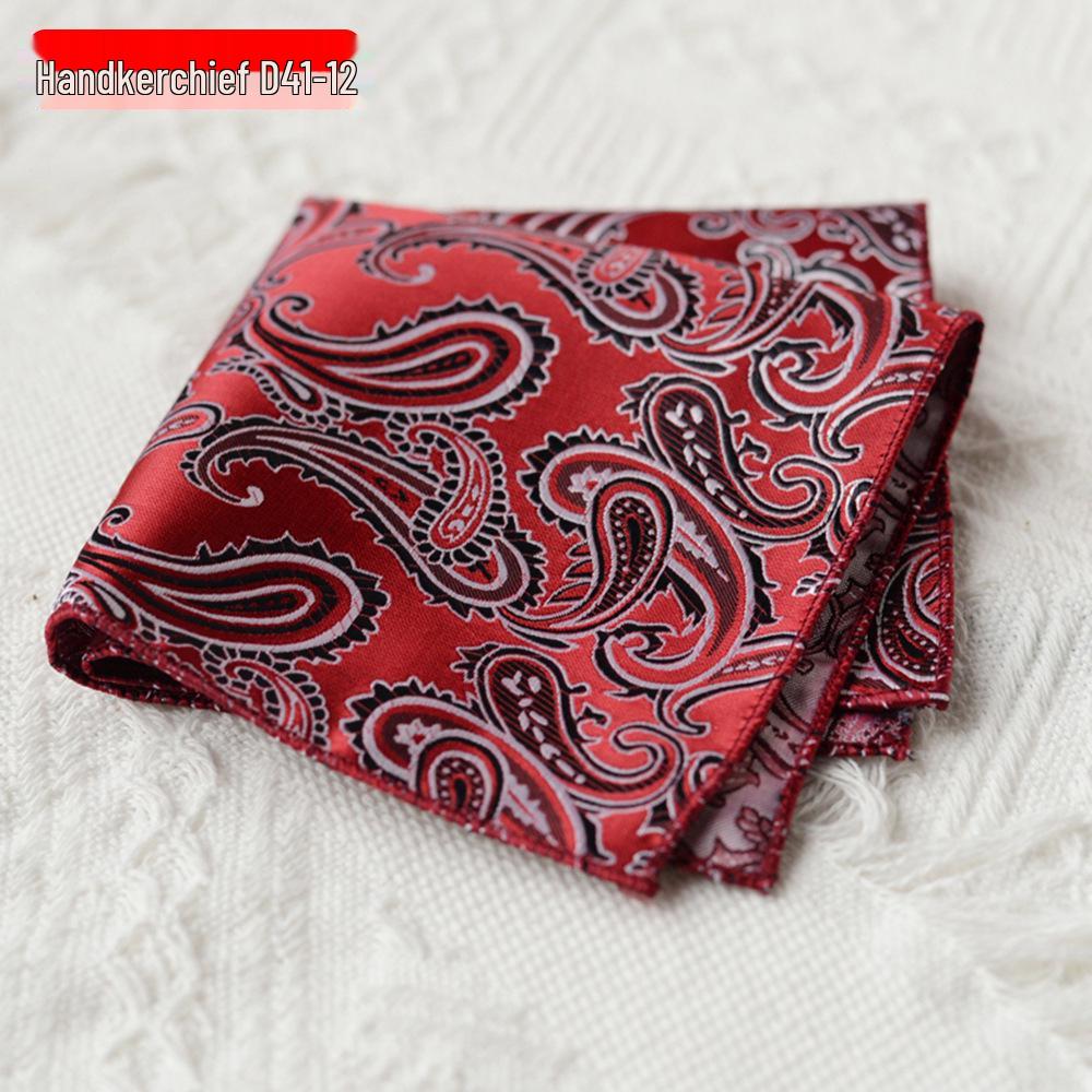 Men's Polyester Silk Pocket Square Handkerchief for Business, Formal, and Wedding Attire.