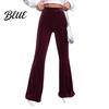 Loose Fit Women Pants Retro Corduroy Flared High Waisted Wide Leg Trousers for All-day Wear Solid Color Casual Work Travel And Daily