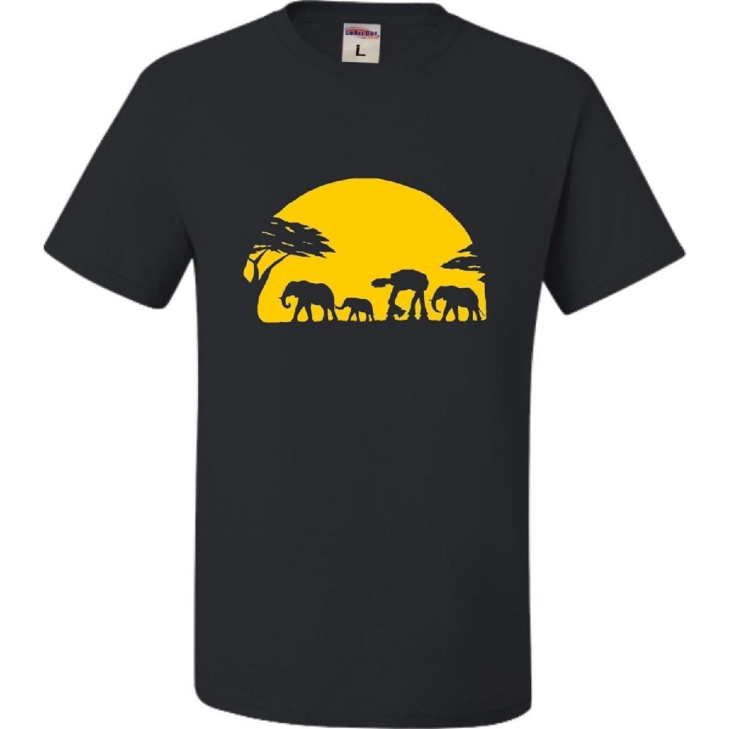 Go All Out Adult Elephants and Imperial Walker Across African Safari T-Shirt S