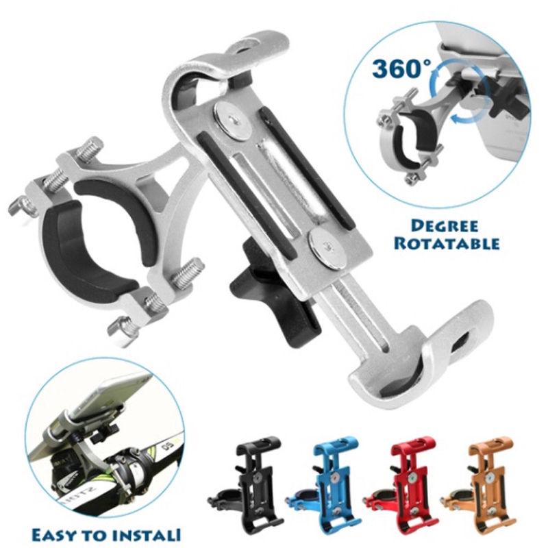 Aluminum Alloy 360 Degree Rotation Bike Bicycle Handlebar Stand Mount Holder for Mobile Cell Phone