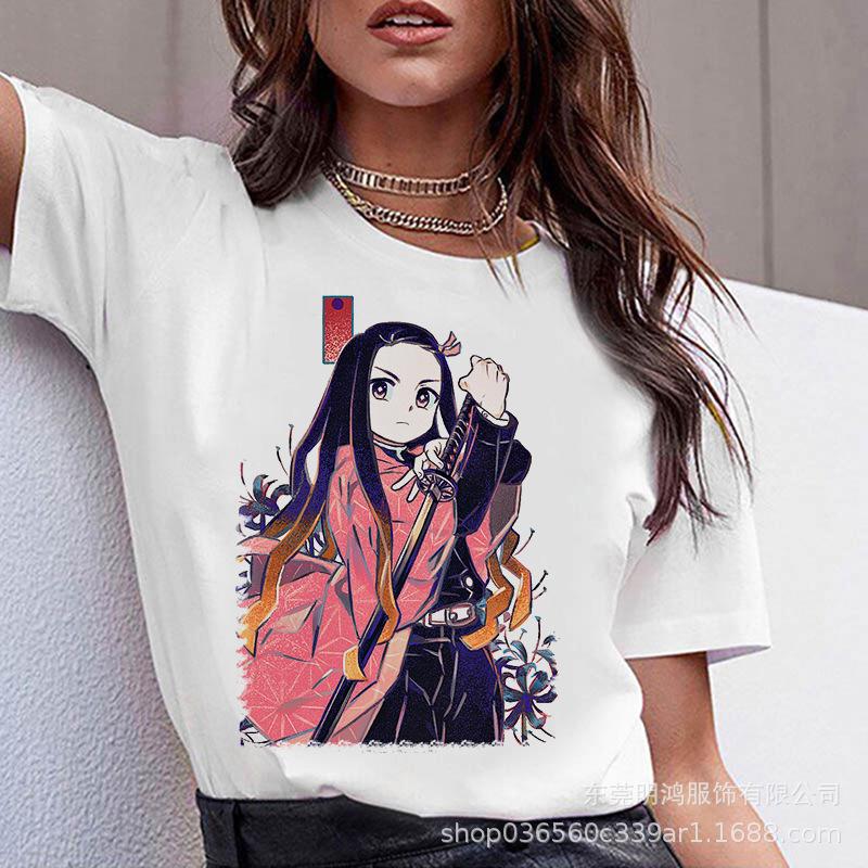Buy Demon Slayer Tshirt Graphic Top Tees Streetwear Punk Kimetsu No ...