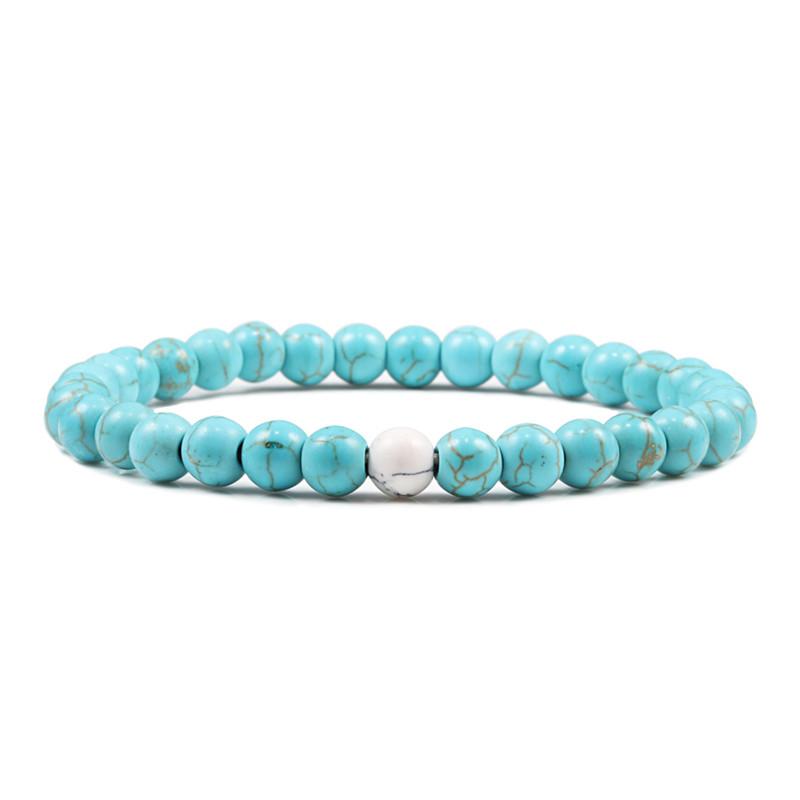 Classic Natural Stone Beaded Bracelet Men Bracelets Women 31+1 Beads Creative Gift for Lovers Best Friend Jewelry Pulsera Mujer