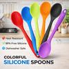 Silicone Soup Spoon Heat Resistant Nonstick Kitchen Ladle Cooking Utensil for Stir Fry and Serving