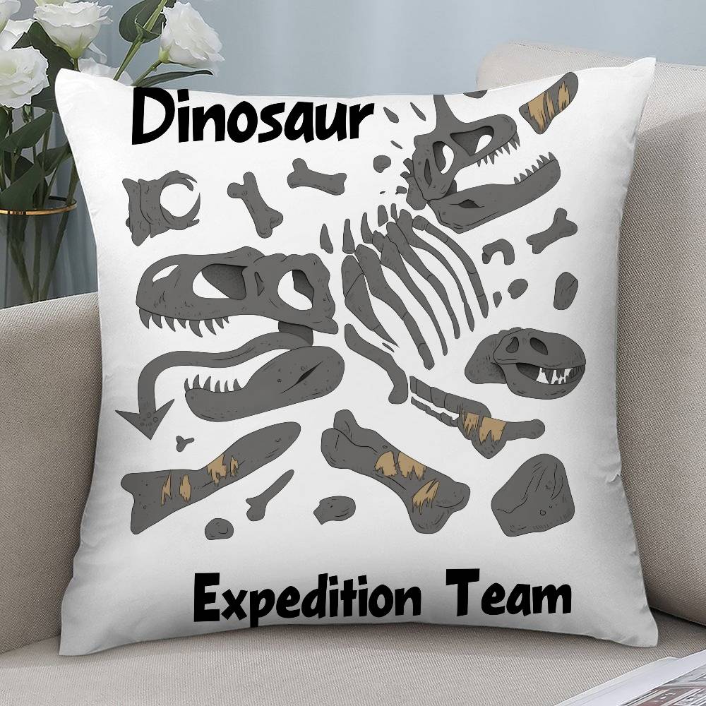 Federa per Cuscino Dinosauro Peluche Corto Stampa Double-sided Quadrata Copricuscini Decorazione Cuscino Divano Casa