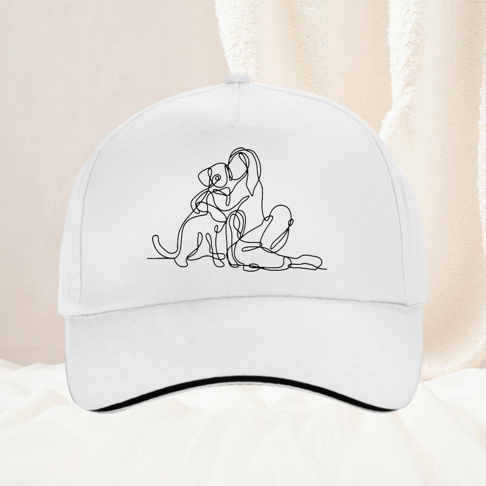 Classic Retro Dog Mom Printed Baseball Cap Outdoor Casual Sports Sun Hat Adjustable Soft Top Duckbill Cap