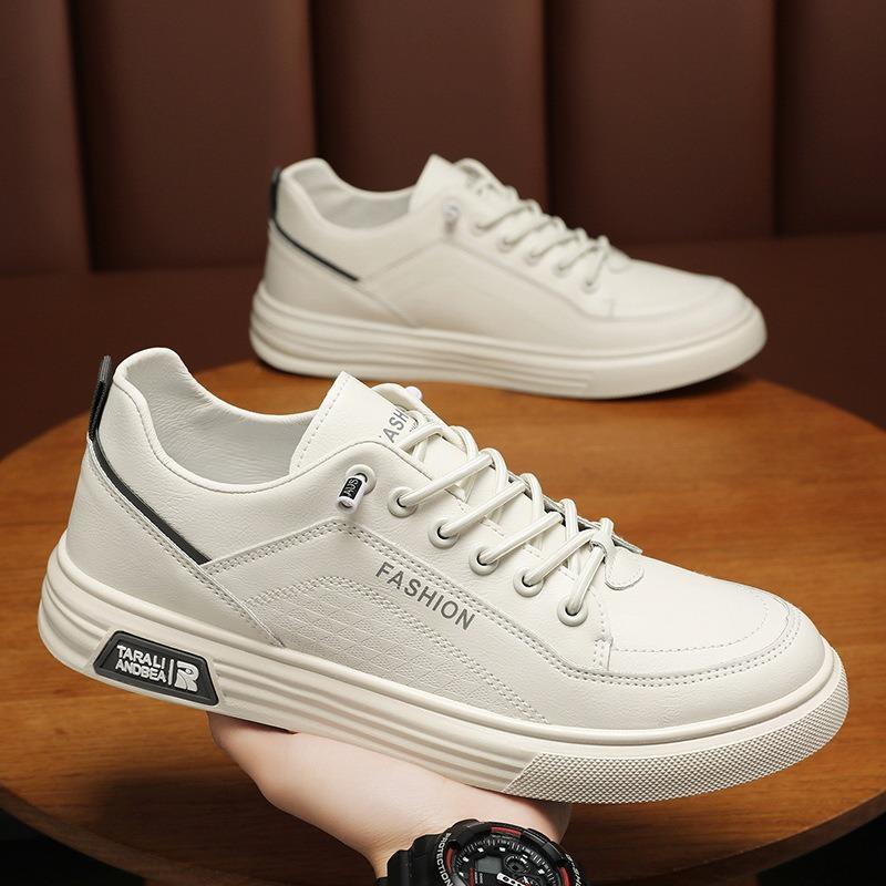 Summer Men's Shoes New Breathable Little White Shoes Men's Trend Versatile Low-top Leather Shoes Sports Shoes Casual Board Shoes Trendy Shoes