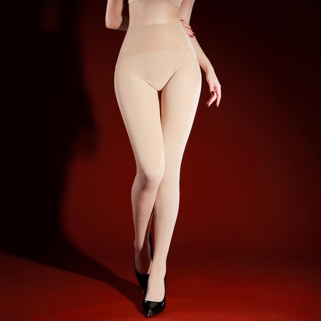 12 Seamless Deep Crotch Velvet Pantyhose Autumn Winter Warm Micro Pressure Seamless Slimming Hip Lift Outer Wear Base Stocking