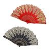 LOYELEY Lace Fan Flower Fan Foldable Dance Performance Fan for Spanish Dances Quixote and Spanish Decorative Fan for Dance Performance Practice Ballet