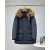 Pure original new MLB down jacket Yankees generation medium and long thickened large fur collar men's and women's tooling jacket