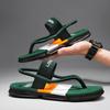 Fashion Summer New Slippers Men Flip Flops Beach Sandals Non-slip Casual Flat Shoes Slippers Indoor House Shoes for Men Outdoor Slides