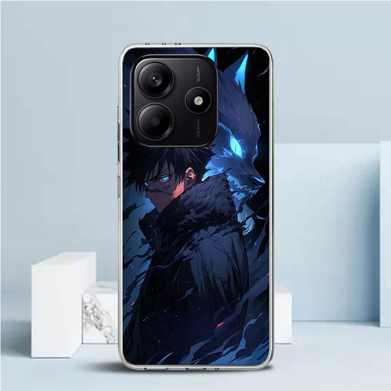 Kaisen J-Jujutsu Fushiguro Megumi Phone Case For Xiaomi Redmi Note 15 14 14S 13 12S 12 Pro Plus 11S 11 11T 11E 10S 10 + Soft TPU