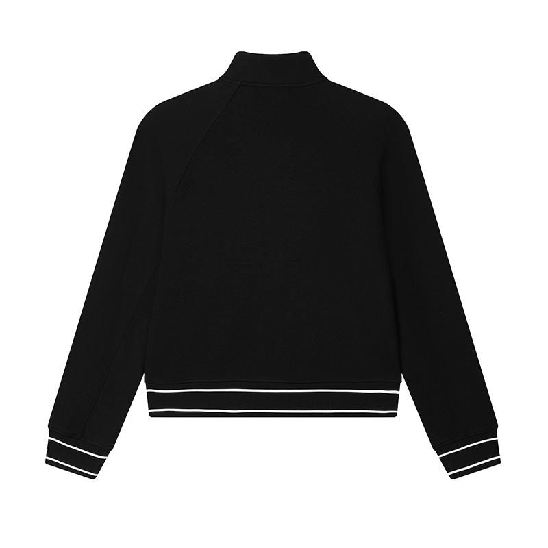 

New FILA Knitted Fabric Long Sleeved Coat Women s Jet Black F11W528501FBK S(160/80A)