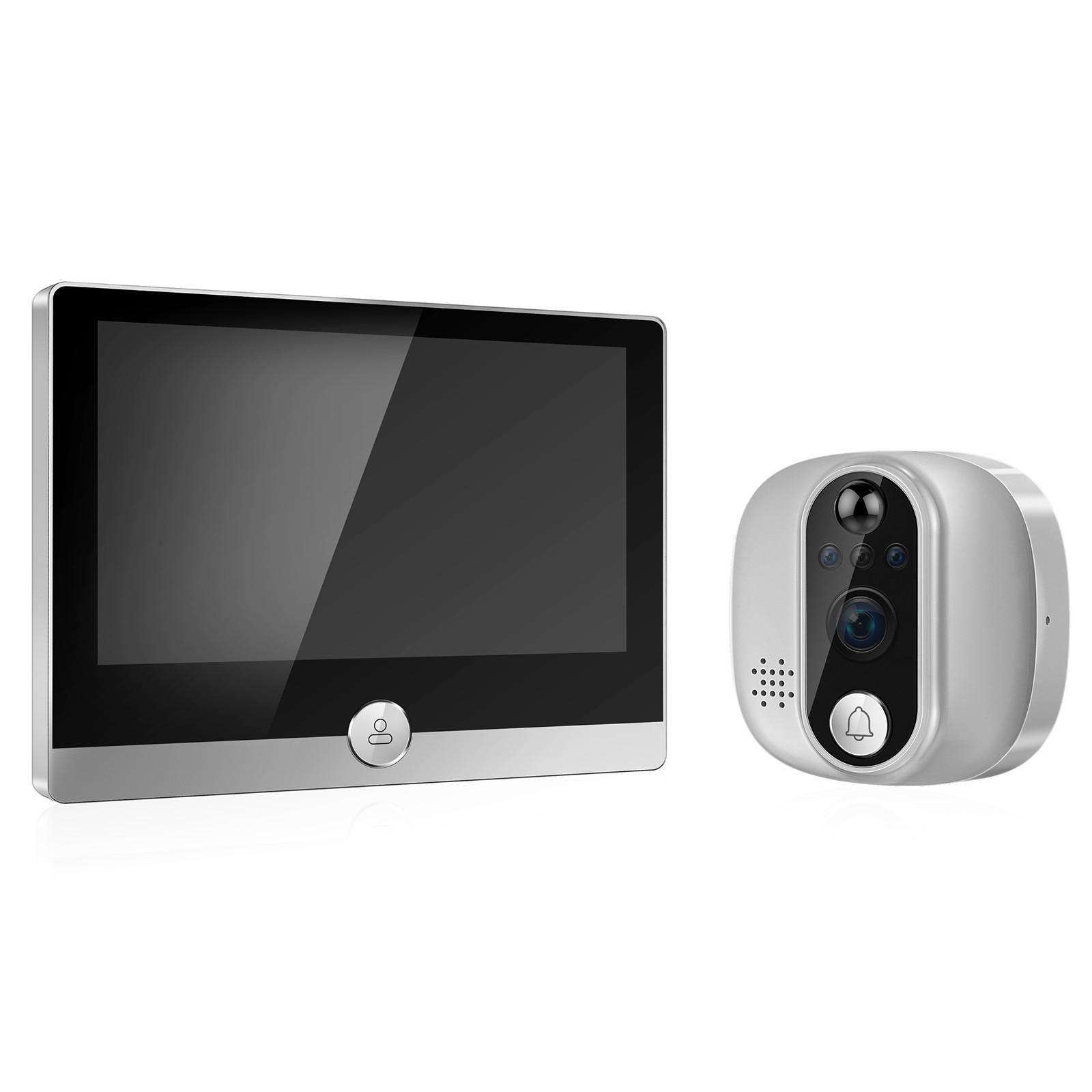 

W1 4.3 inch Color Screen WiFi Electronic Peephole Wide Angle Home Security Smart Door Peephole Viewer A