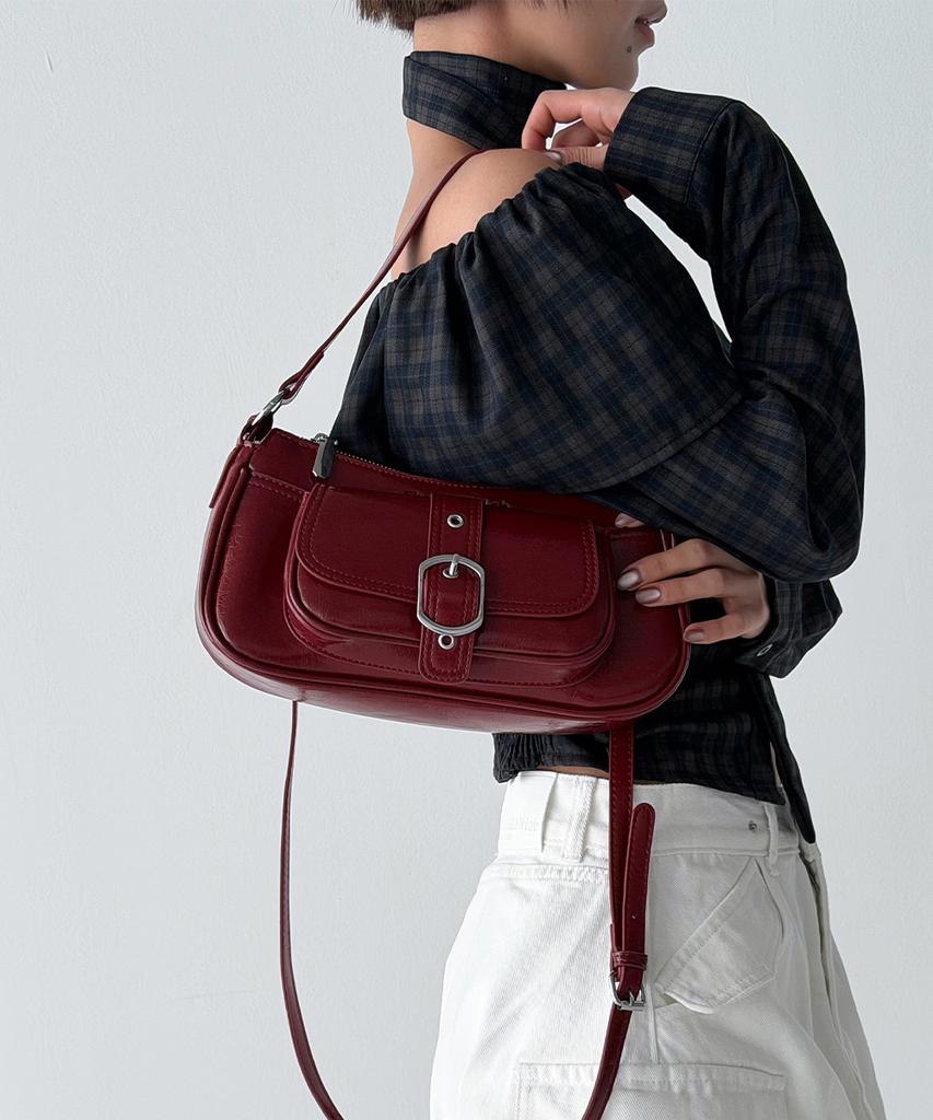 The Green Lab Pocket Shoulder Bag [Red]