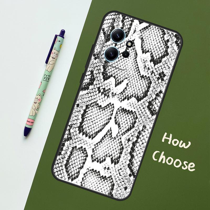 Snake Skin Print Case For Xiaomi Redmi Note 13 11 10 12 14 15 Pro Plus Cover For Redmi 15 14C 10C 13C 12C 15C