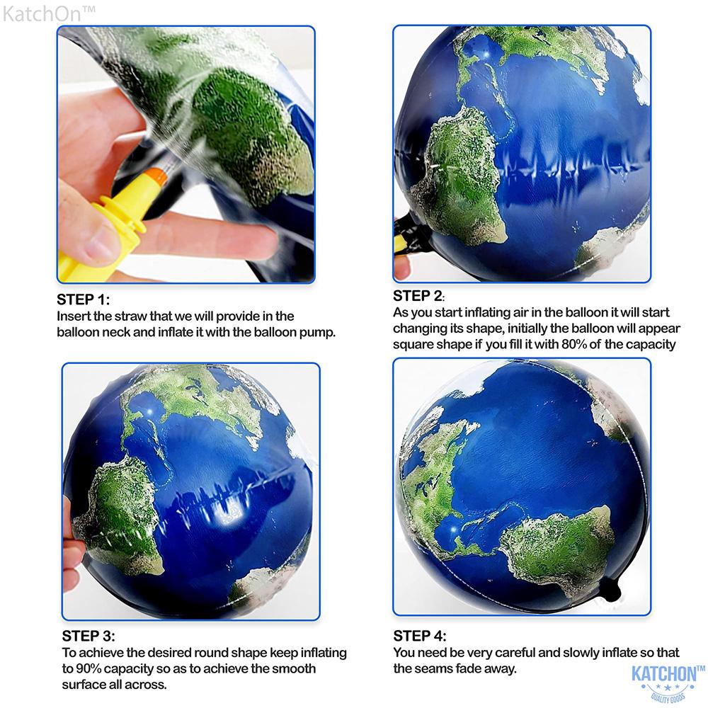 Balões Terra de 22 Polegadas Balão Planeta Mapa Mundi Global Balão de Látex para Tema de Viagem Tema Espacial Suprimentos para Festa de Aniversário Retirar
